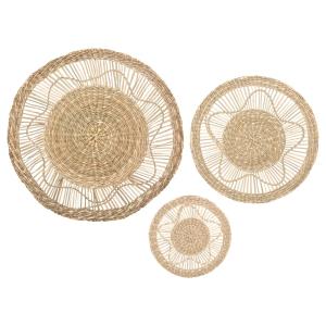 Marcos decorativos de mdf beige ø18ø28ø38cm