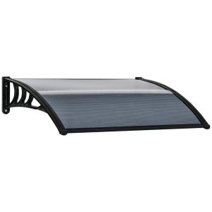 Marquesina exterior 100x75x23 cm negro
