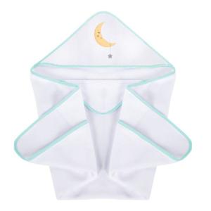 Maxicapa de baño lunita de algodón blanco 100x100cm