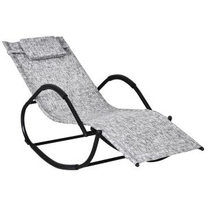 Mecedora de Exterior gris 160x61x79 cm