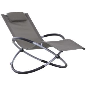 Mecedora de Jardín Gris 154x80x84 cm