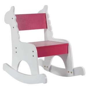 Mecedora infantil de madera con lacado rojo 33x55x51.5