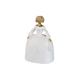 Menina blanco de resina 22x17x31cm