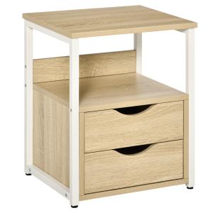 Mesa auxiliar 40x35x49 cm madera natural