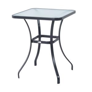 Mesa Auxiliar de Cristal 68.5x68.5x84 cm color Bicolor