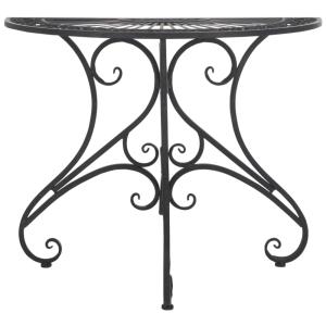 Mesa auxiliar de exterior hierro de negro