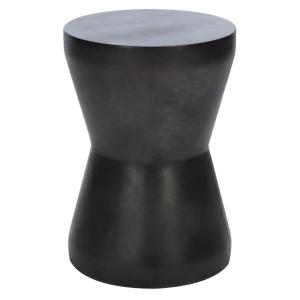 Mesa auxiliar de exterior hormigon negro