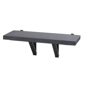 Mesa auxiliar de jardín profesional de aluminio gris antrac…