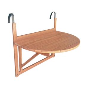 Mesa auxiliar de madera para balcón, plegable, madera