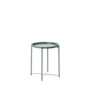 Mesa auxiliar de metal verde oscuro 45x53 cm