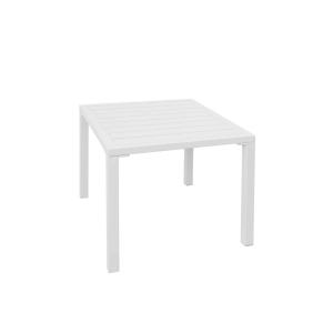 Mesa auxiliar laminada de jardín Io de aluminio blanca de 5…