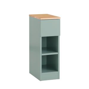 Mesa auxiliar mesita de noche con 1 cajón verde
