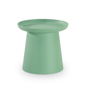 Mesa auxiliar redonda jardín polipropileno d50cm verde