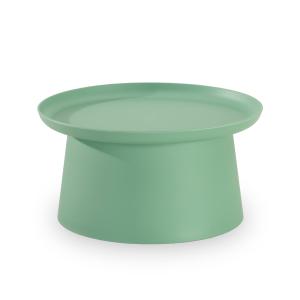 Mesa auxiliar redonda jardín polipropileno d70cm verde