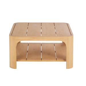 Mesa baja cuadrada modulable profesional de madera de eucal…