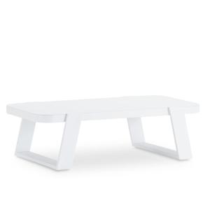 Mesa baja de aluminio blanco