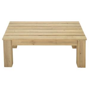 Mesa baja de jardín de madera L. 100cm