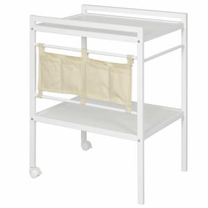 Mesa cambiadora bebé madera maciza y mdf  blanco