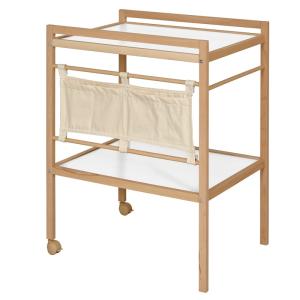 Mesa cambiadora bebé madera maciza y mdf  natural