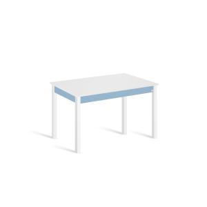 Mesa cocina extensible 100(145)x60 cm azul pata blanco