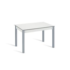 Mesa cocina extensible 100(145)x60 cm blanco pata gris