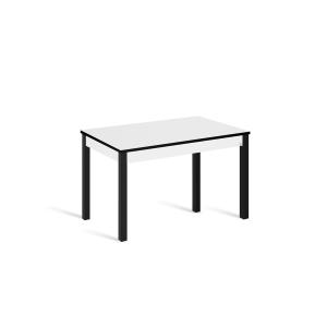 Mesa cocina extensible 100(145)x60 cm blanco pata negro