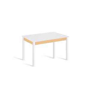 Mesa cocina extensible 100(145)x60 cm crema pata blanco