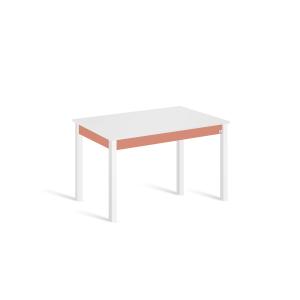 Mesa cocina extensible 100(145)x60 cm salmón pata blanco