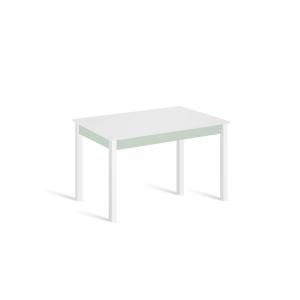 Mesa cocina extensible 100(145)x60 cm verde pata blanco