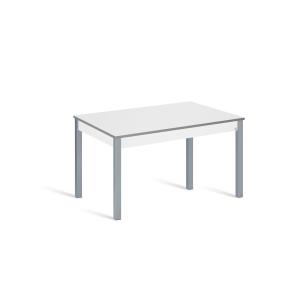 Mesa cocina extensible 120(180)x80 cm blanco pata gris