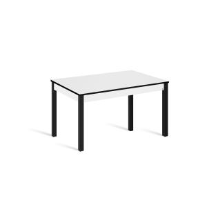 Mesa cocina extensible 120(180)x80 cm blanco pata negro