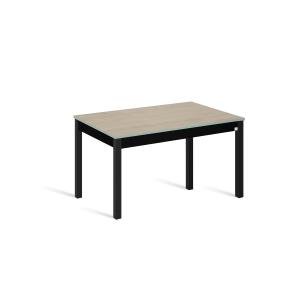 Mesa cocina extensible 120(180)x80 cm roble pata negro