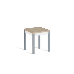 Mesa cocina extensible libro 65(130)x65 cm roble pata gris