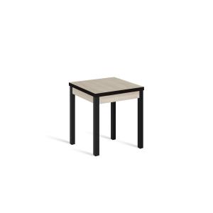 Mesa cocina extensible libro 65(130)x65 cm roble pata negro