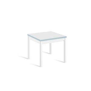 Mesa cocina extensible libro 80(160)x80 cm blanco pata blan…