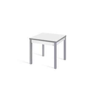 Mesa cocina extensible libro 80(160)x80 cm blanco pata gris