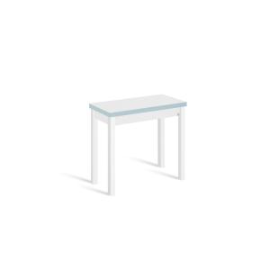 Mesa cocina extensible libro 80x40(80) cm blanco pata blanco