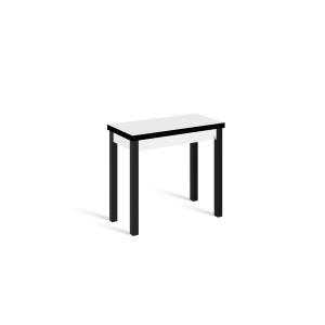 Mesa cocina extensible libro 80x40(80) cm blanco pata negro