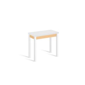 Mesa cocina extensible libro 80x40(80) cm crema pata blanco