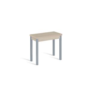 Mesa cocina extensible libro 80x40(80) cm roble pata gris