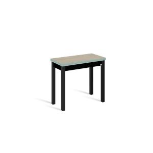 Mesa cocina extensible libro 80x40(80) cm roble pata negro