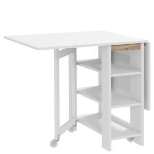 Mesa cocina plegable blanco 120 x 60 x 75 cm