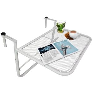 Mesa colgante balcón 60x56.5x45 cm blanco