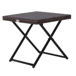 Mesa cuadrada plegable 40x40x40 cm marrón