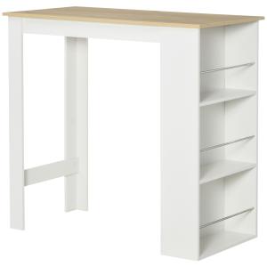 Mesa de bar 112x57x106 cm blanco