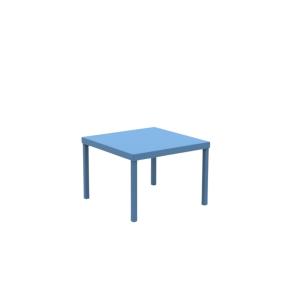 Mesa de centro de jardín cuadrada de metal azul 40x40 cm 38…