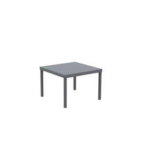 Mesa de centro de jardín cuadrada de metal gris 40x40 cm 38…