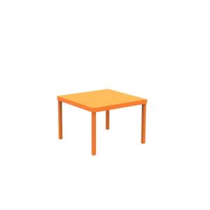 Mesa de centro de jardín cuadrada de metal naranja 40x40 cm…