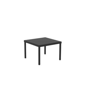Mesa de centro de jardín cuadrada de metal negro 40x40 cm 3…