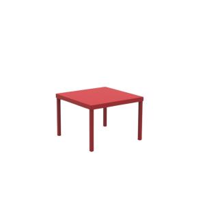 Mesa de centro de jardín cuadrada de metal rojo 40x40 cm 38…